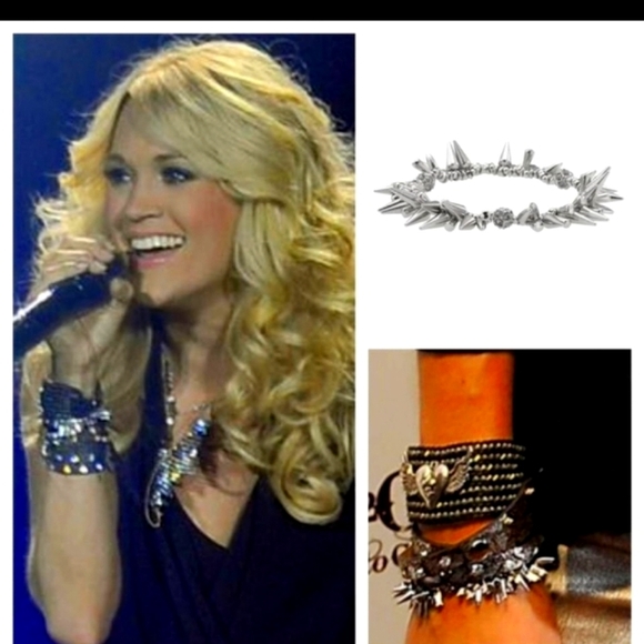 Stella & Dot Jewelry - Stella & Dot Renegade Cluster Silver Tone Stretch Bracelet.